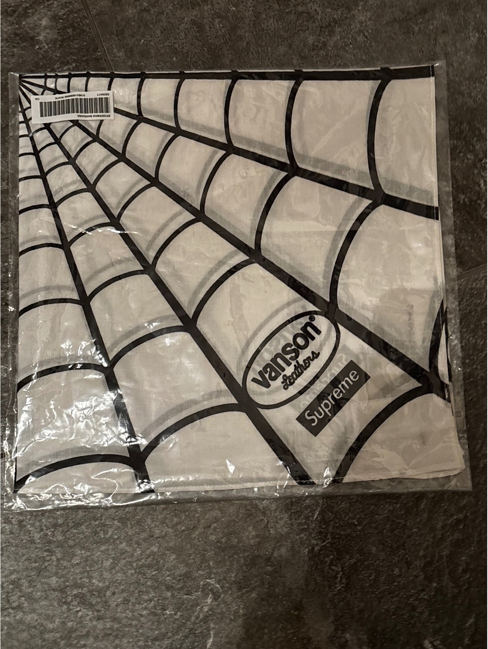 Supreme x Vanson Spider-Man Bandana White OS